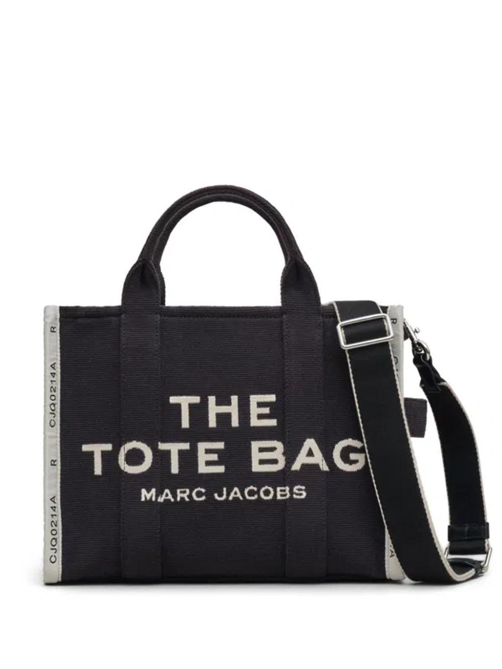 MARC JACOBS Women's Black/white Jacquard Logo Canvas Bag | Size Uni | M0017027 Color 001 Product Image