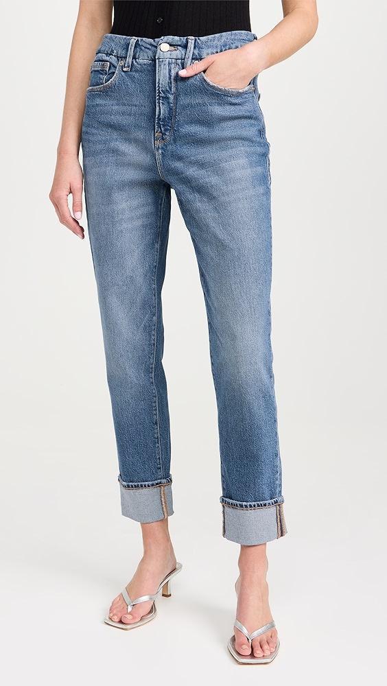 Good American The Weekender Cuffed Jeans | Shopbop Product Image