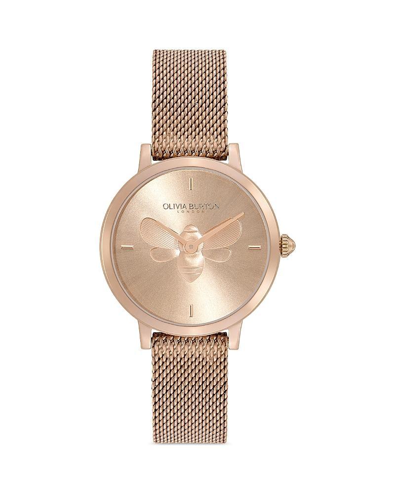 Olivia Burton Signature Bees Leather Strap Watch, 28mm Product Image