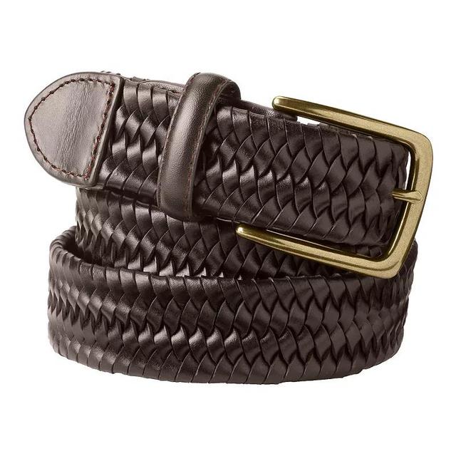 Mens Lands End Elastic Leather Braid Belt Product Image