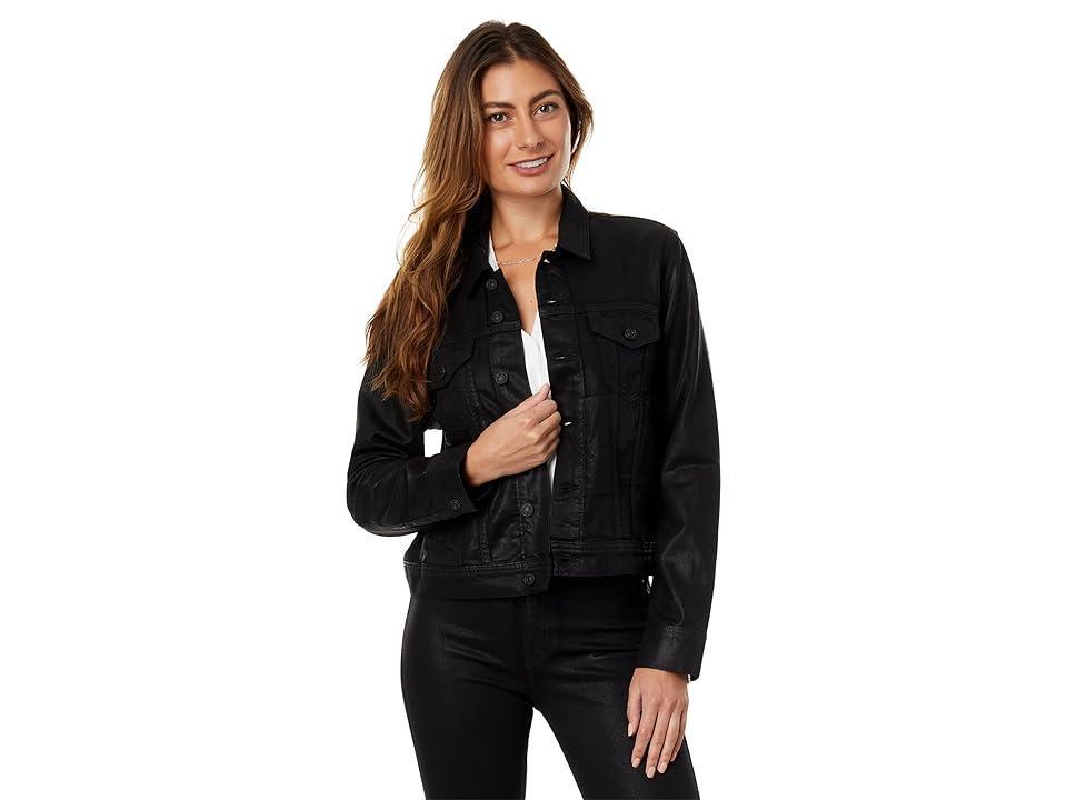 7 For All Mankind Classic Trucker (Rabbit Hole) Women's Clothing Product Image