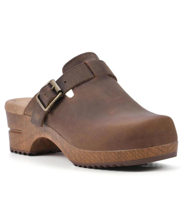 White Mountain Womens Behold Clogs - Brown Product Image