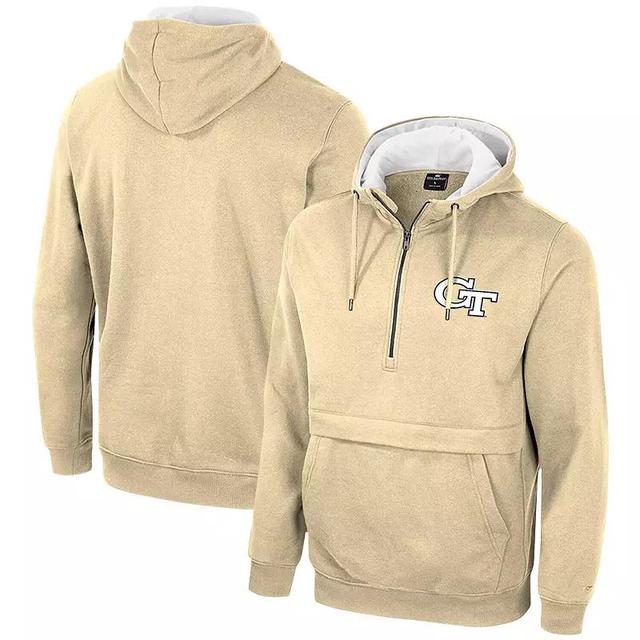 Mens Colosseum Gold Georgia Tech Yellow Jackets Team Half-Zip Pullover Hoodie Product Image