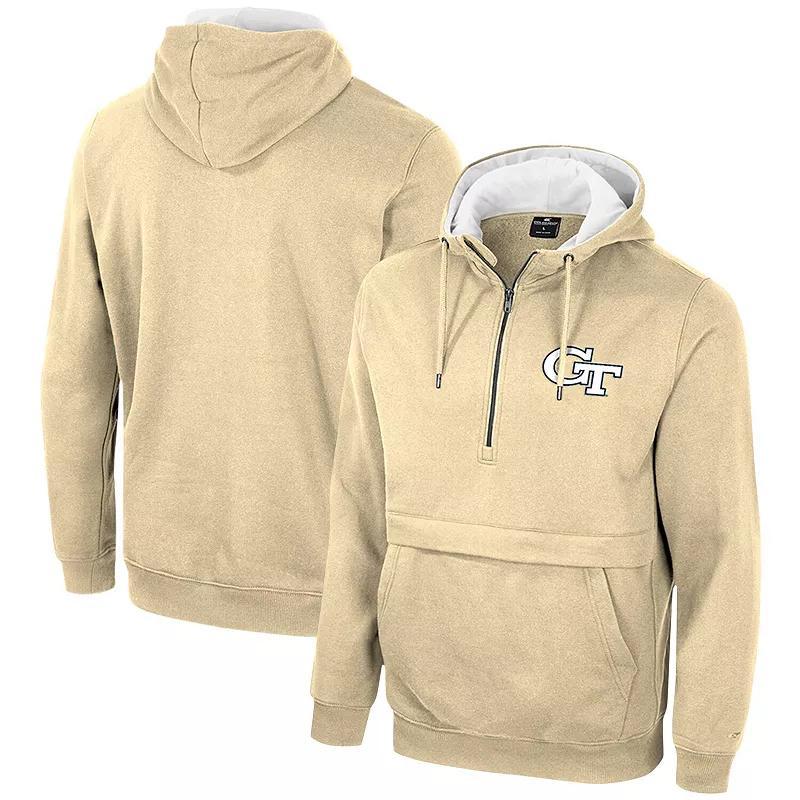 Mens Colosseum Gold Georgia Tech Yellow Jackets Team Half-Zip Pullover Hoodie Product Image