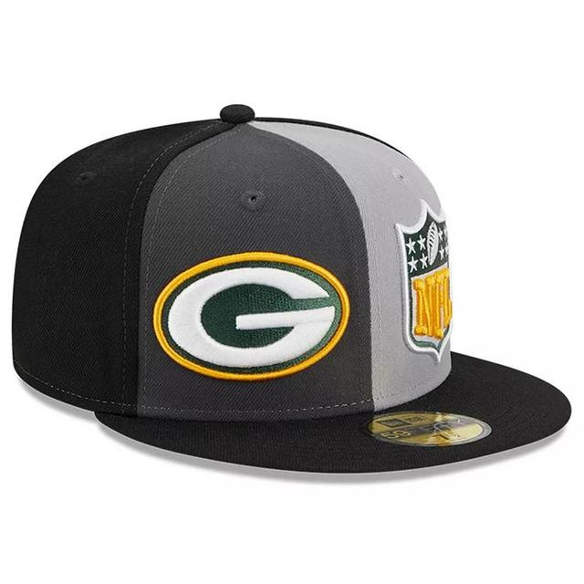 Mens New Era Gray/Black Green Bay Packers 2023 Sideline 59FIFTY Fitted Hat Product Image