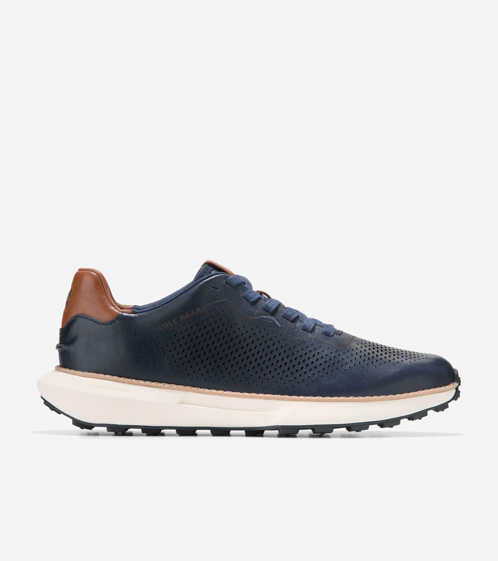 Cole Haan Mens GrandPr Ashland Laser Perf Sneaker - Blue Size 7 Product Image