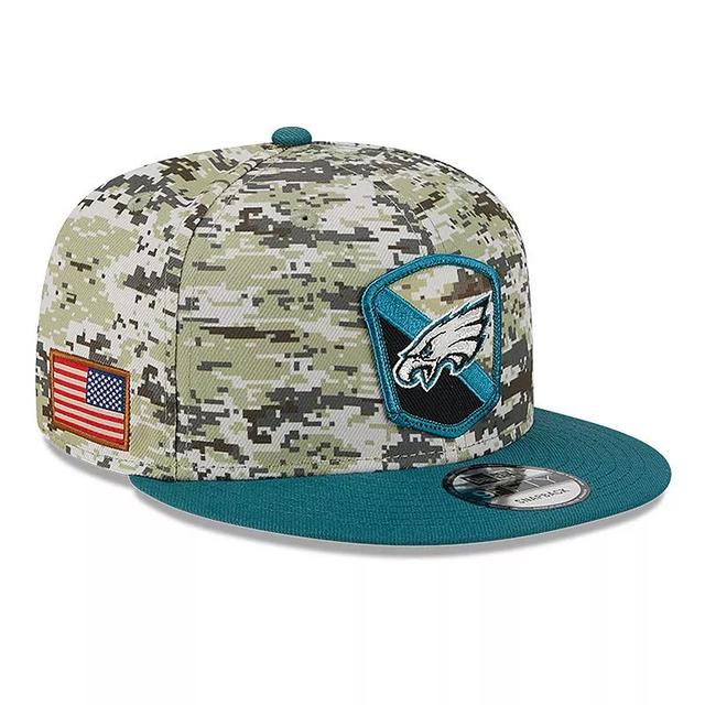 Mens New Era Camo Philadelphia Eagles 2023 Salute To Service 9FIFTY Snapback Hat - Camo Product Image