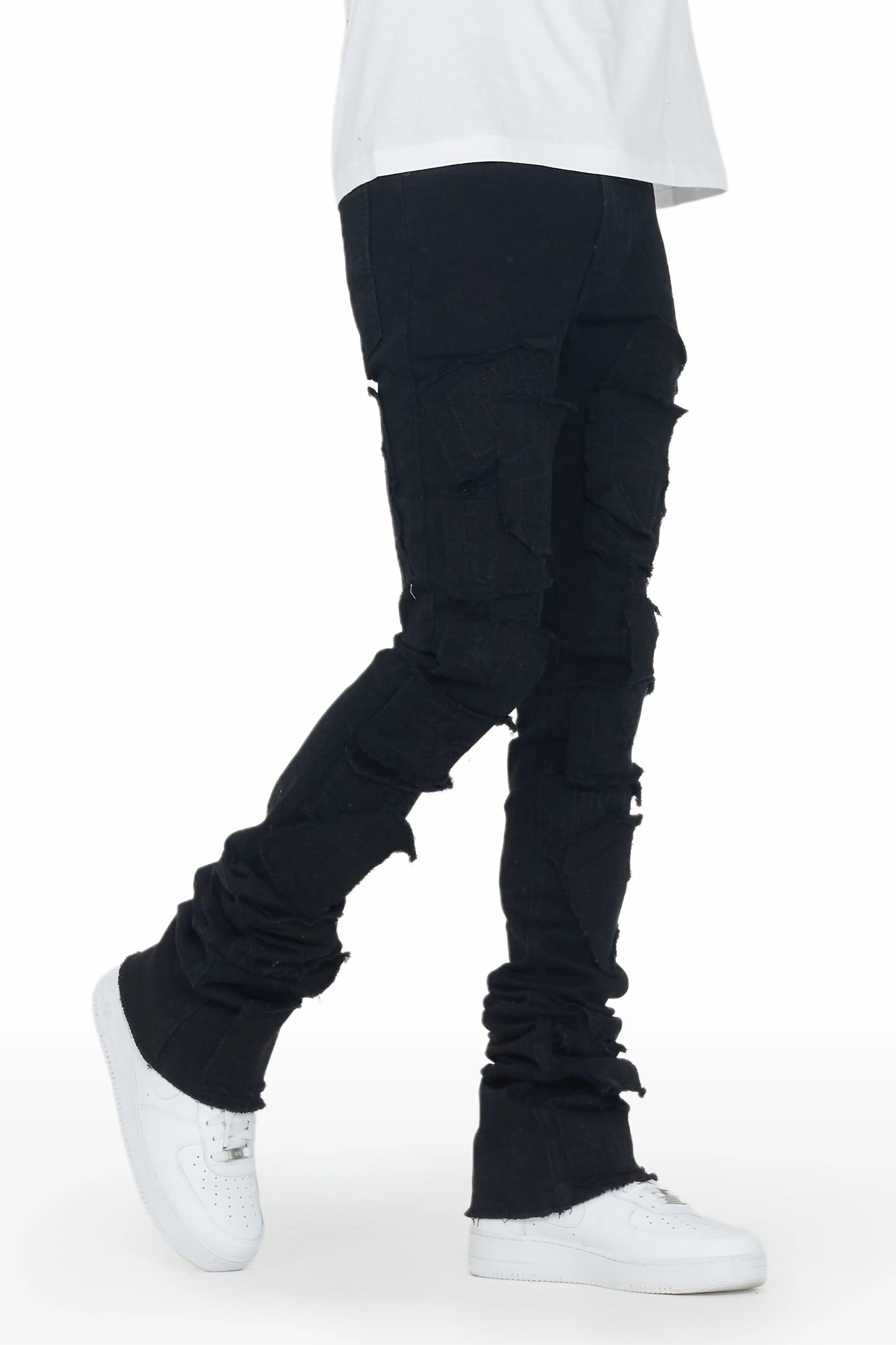 Camden Jet Black Super Stacked Flare Jean Male product image