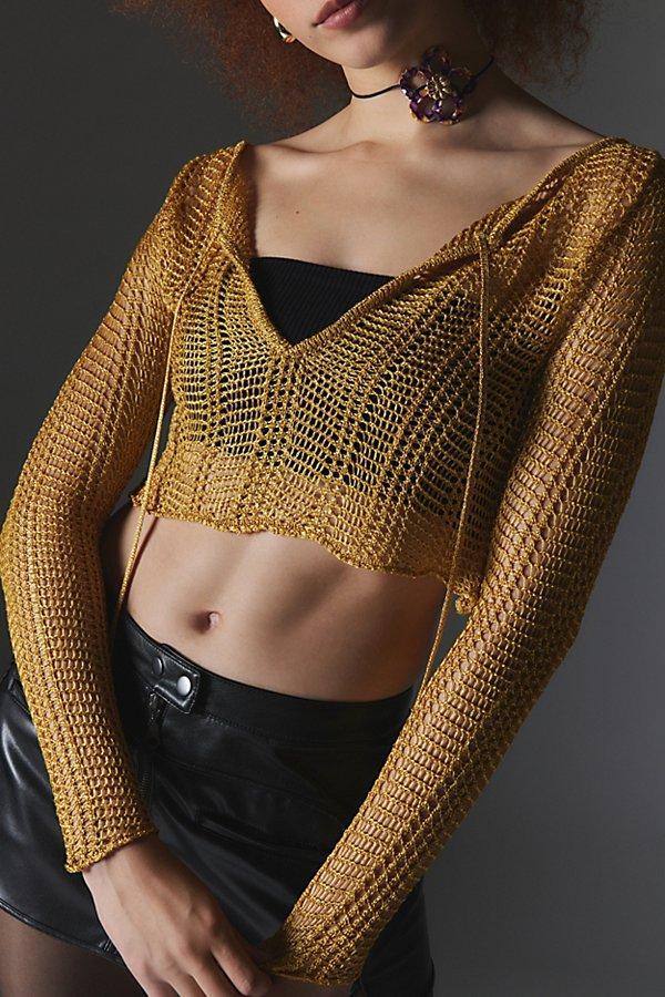 Silence + Noise Mia Open-Knit Reversible Sweater Womens at Urban Outfitters Product Image