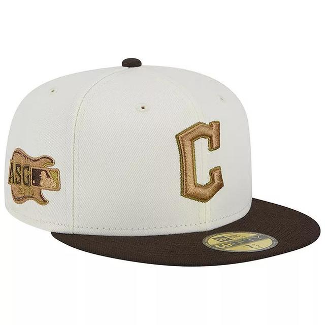 Mens New Era White/Brown Cleveland Guardians 2019 MLB All-Star Game 59FIFTY Fitted Hat Product Image