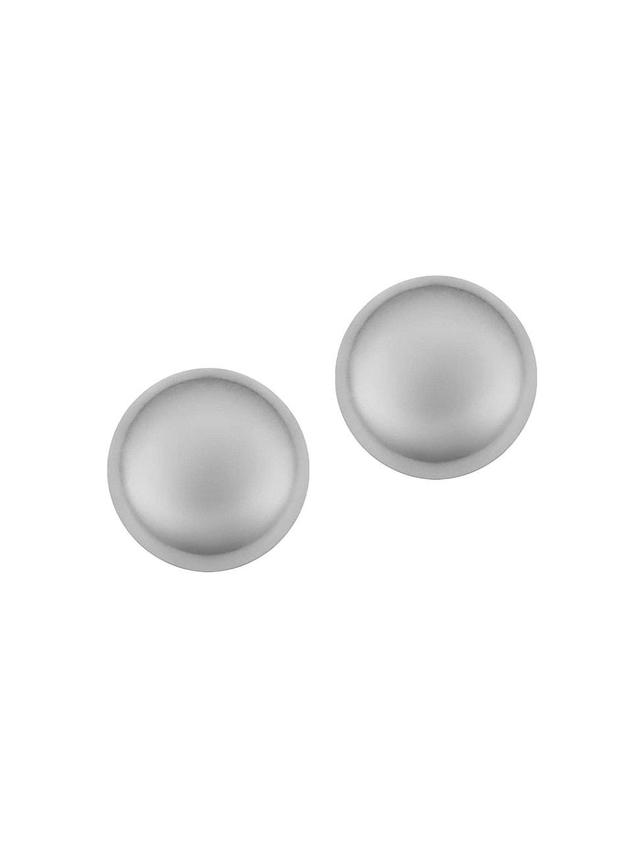 Womens 14K White Gold Buttoned Up Studs Product Image