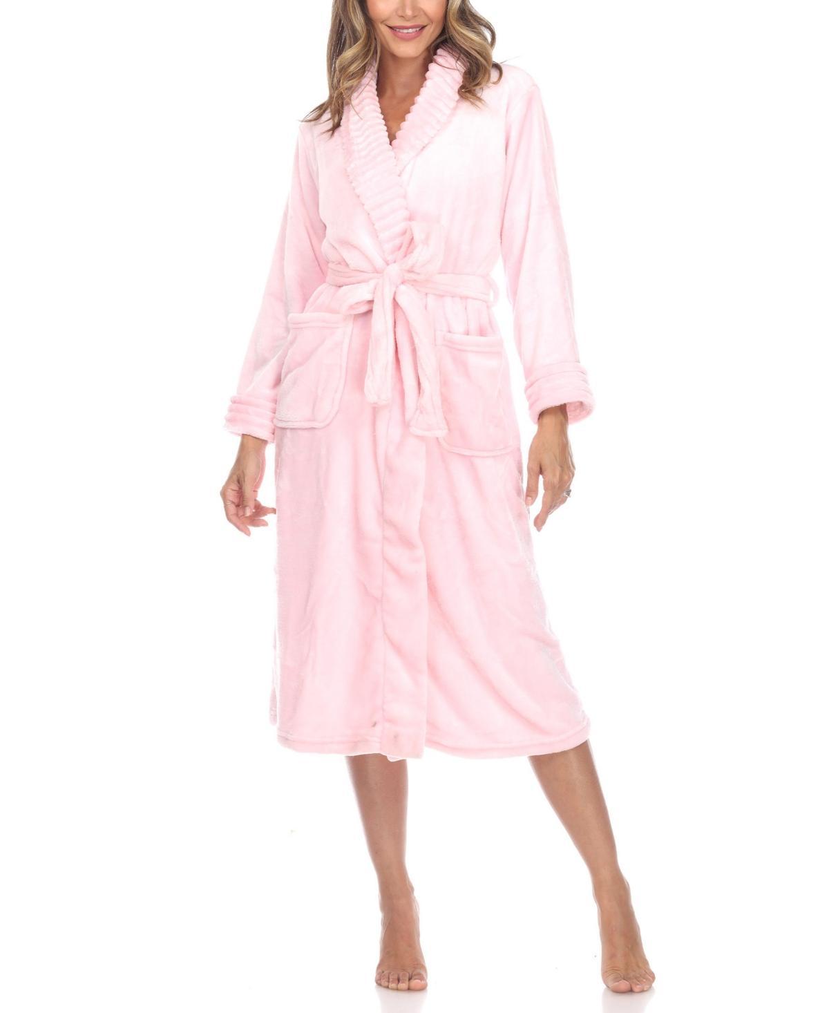 White Mark Womens Long Cozy Loungewear Belted Robe Product Image