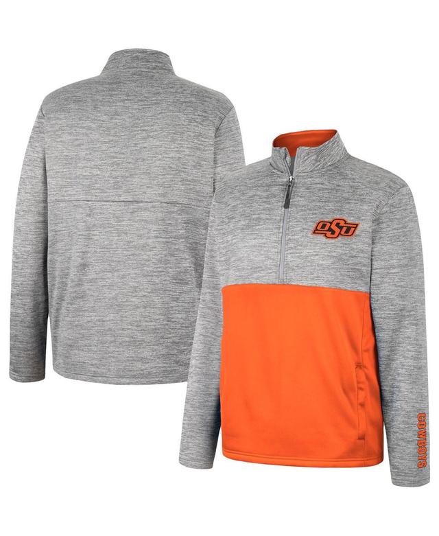 Mens Colosseum Gray Oklahoma State Cowboys John Half-Zip Jacket Product Image