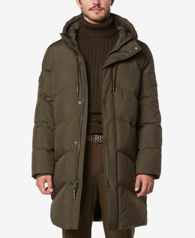 Andrew Marc Sullivan Chevron Quilted Knee Length Parka with Hood Product Image