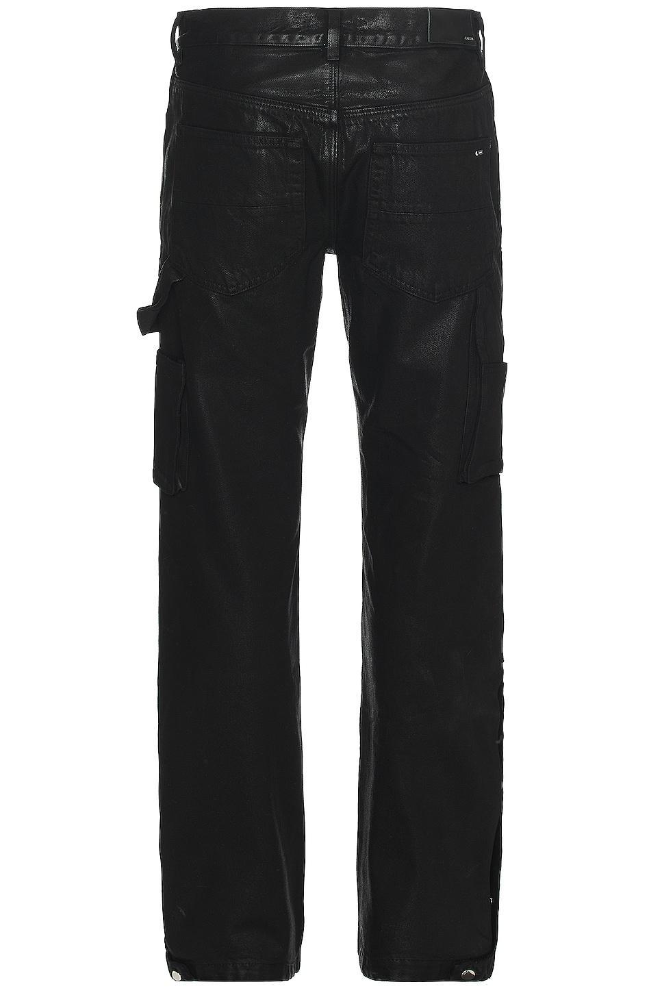 Amiri Wax Carpenter Jean in Black - Black. Size 31 (also in 38). Product Image