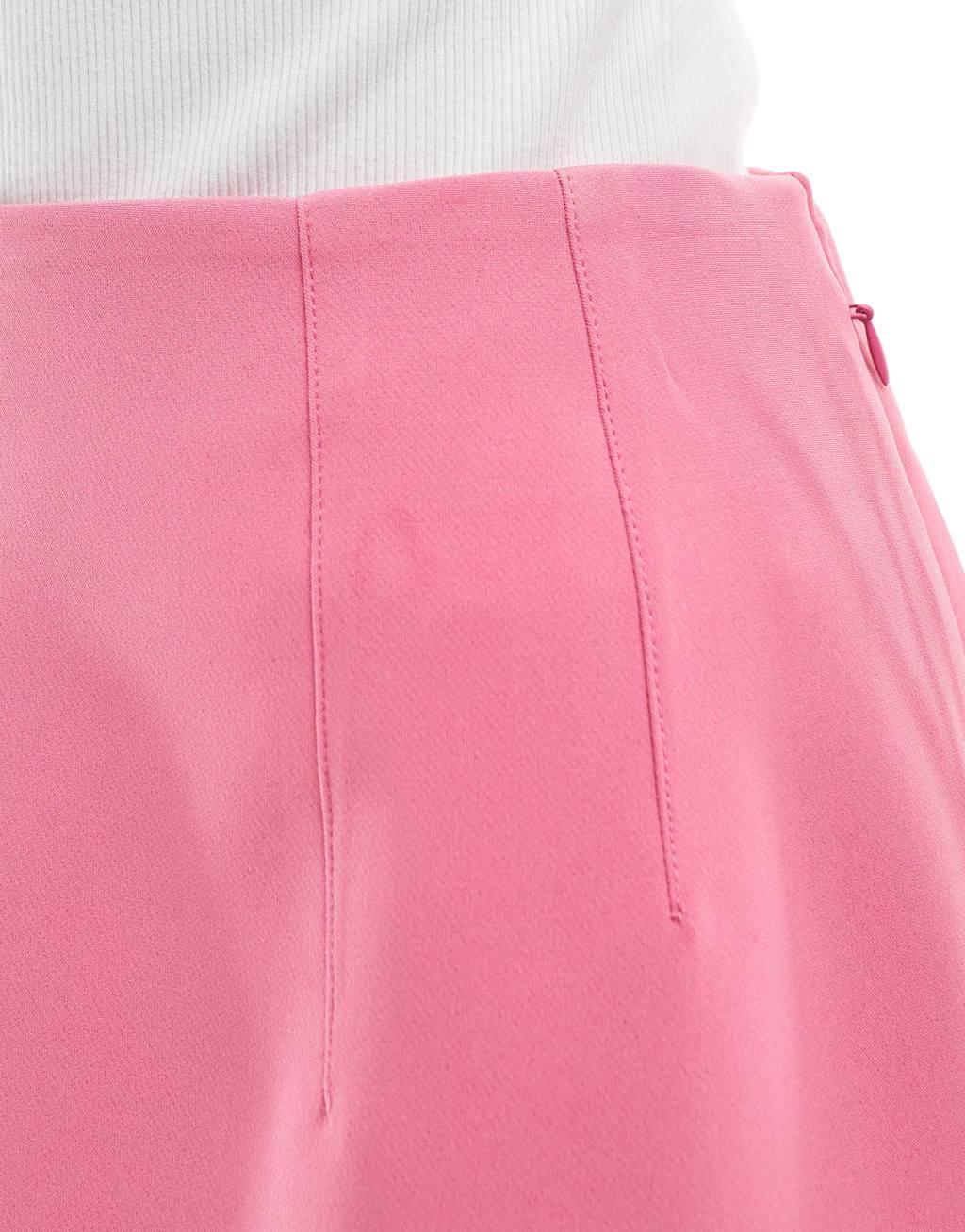 ASOS DESIGN Petite tailored high waist mini skirt in pink Product Image