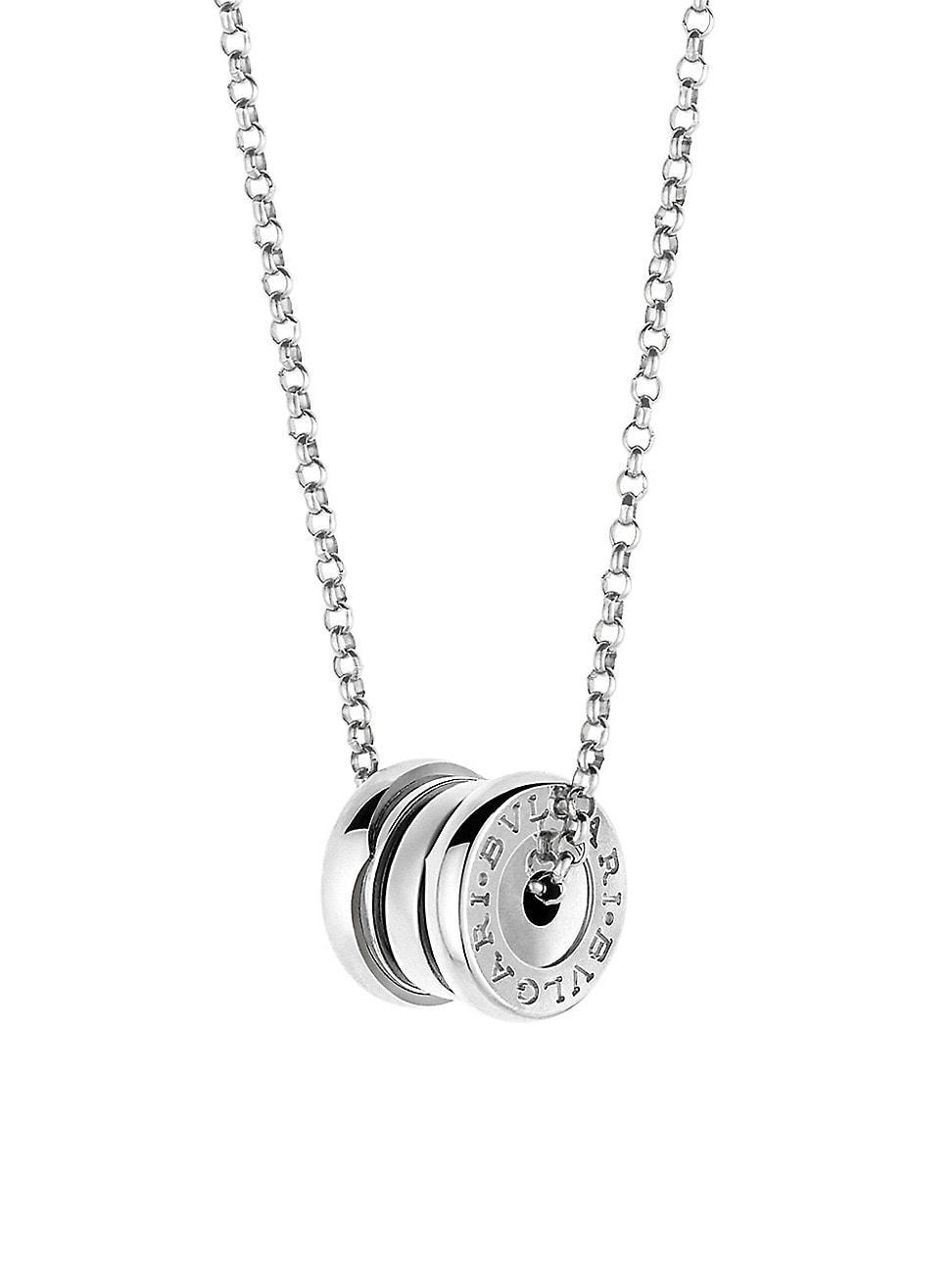 Womens B. zero1 18K White Gold Spiral Pendant Necklace Product Image