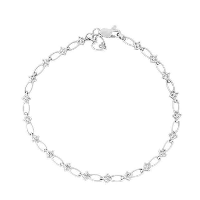 1/5 Carat T.W. Diamond Link Bracelet, Womens Sterling Product Image