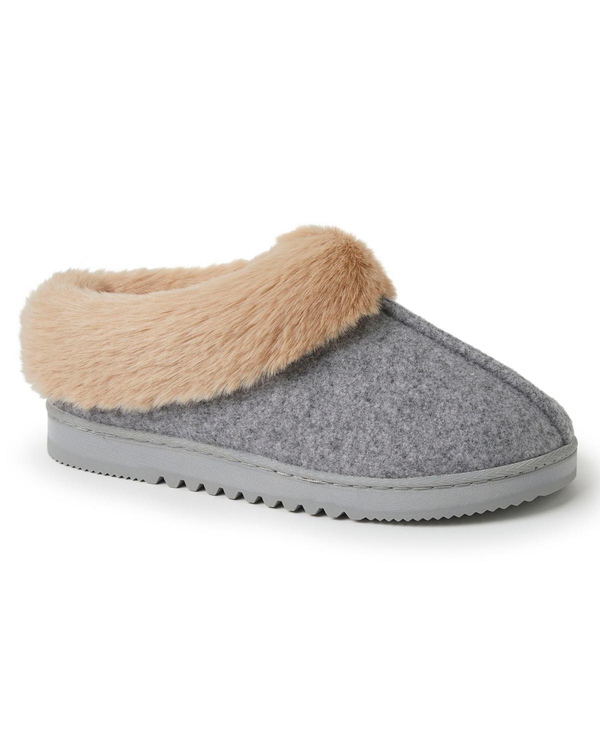 Dearfoams Chloe Soft Knit Womens Clog Slippers Light Grey Product Image