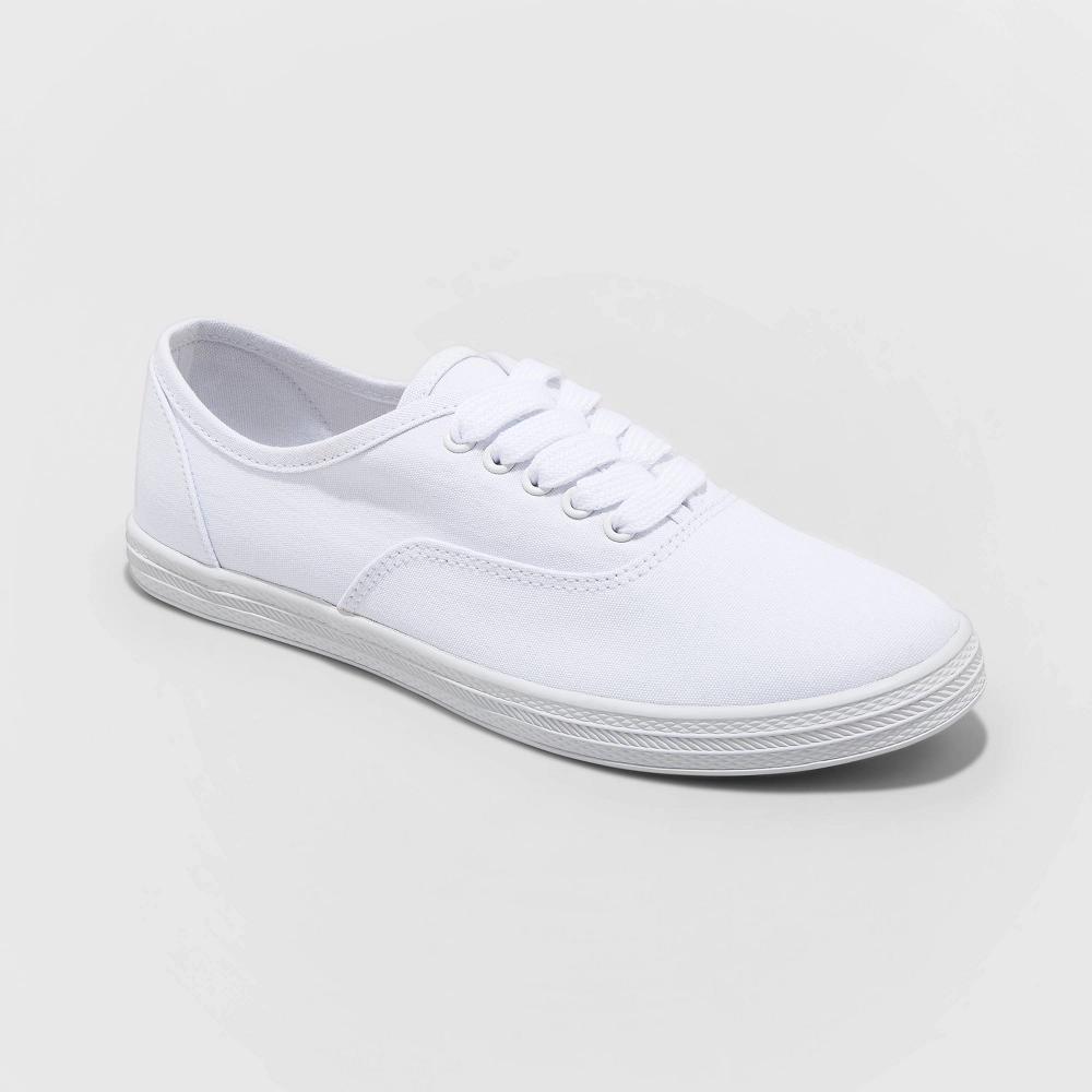 Womens Lunea Wide Width Lace-Up Sneakers - Universal Thread White 12W product image