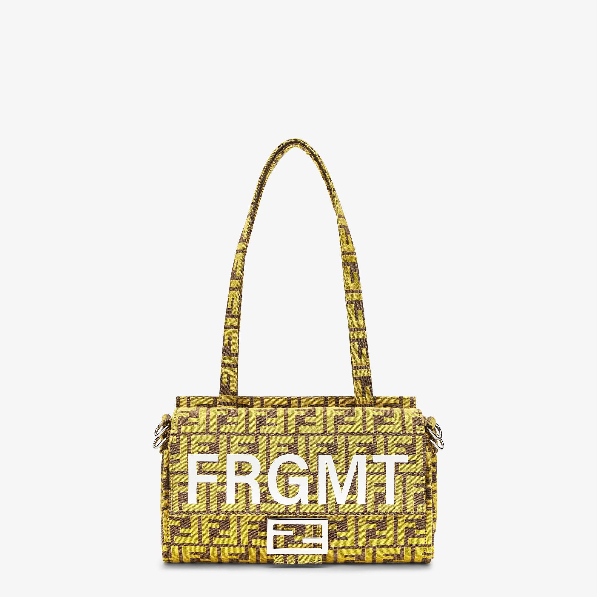 Baguette FoldableFendi x FRGMT yellow FF fabric bag Product Image