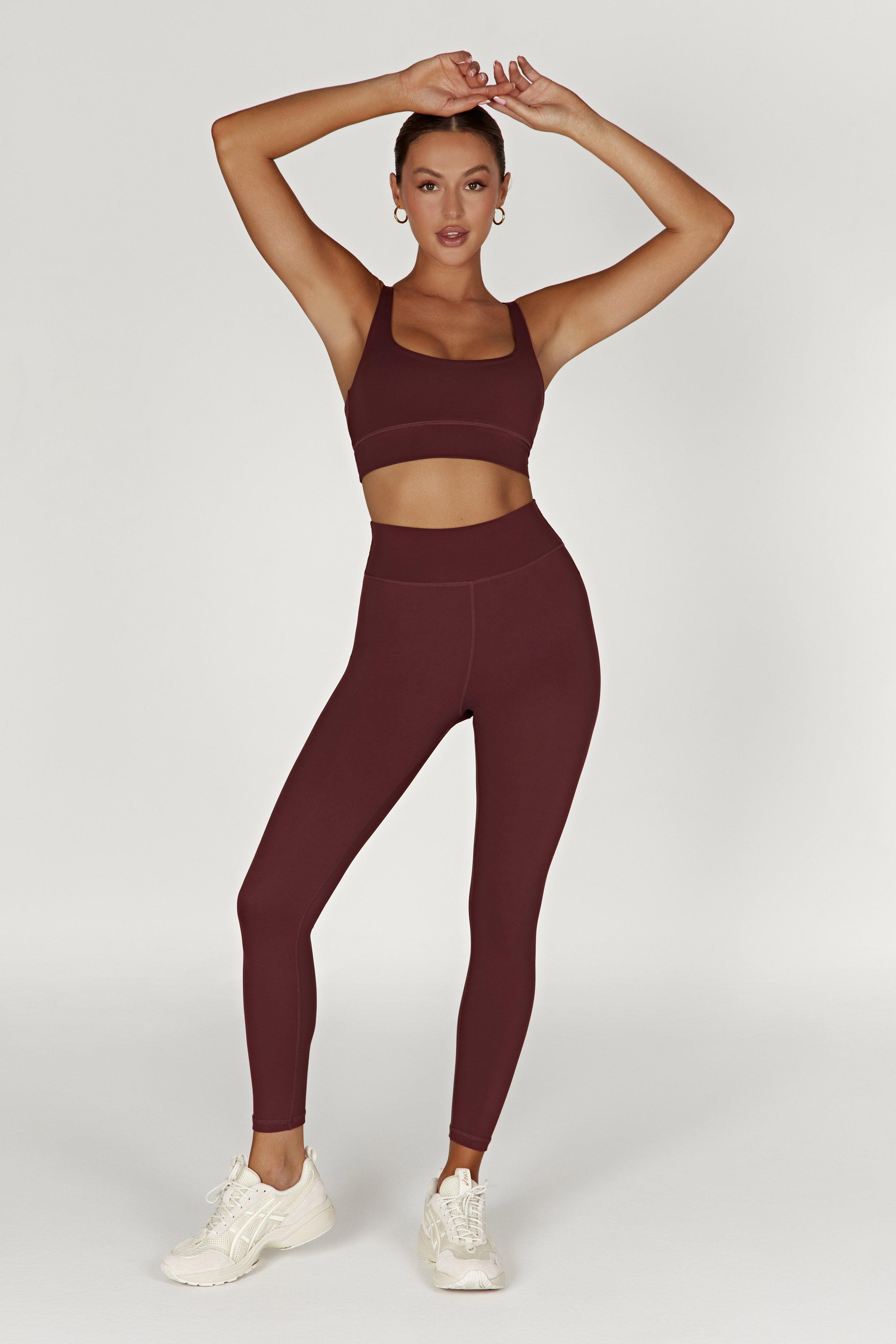 Elise V Back Cami Crop Top - Mahogany product image