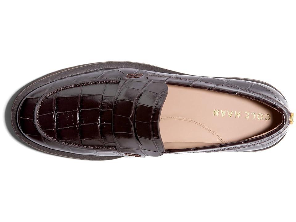 Cole Haan Geneva Loafer (Dark Chocolate Croc Print Leather) Women's Shoes Product Image