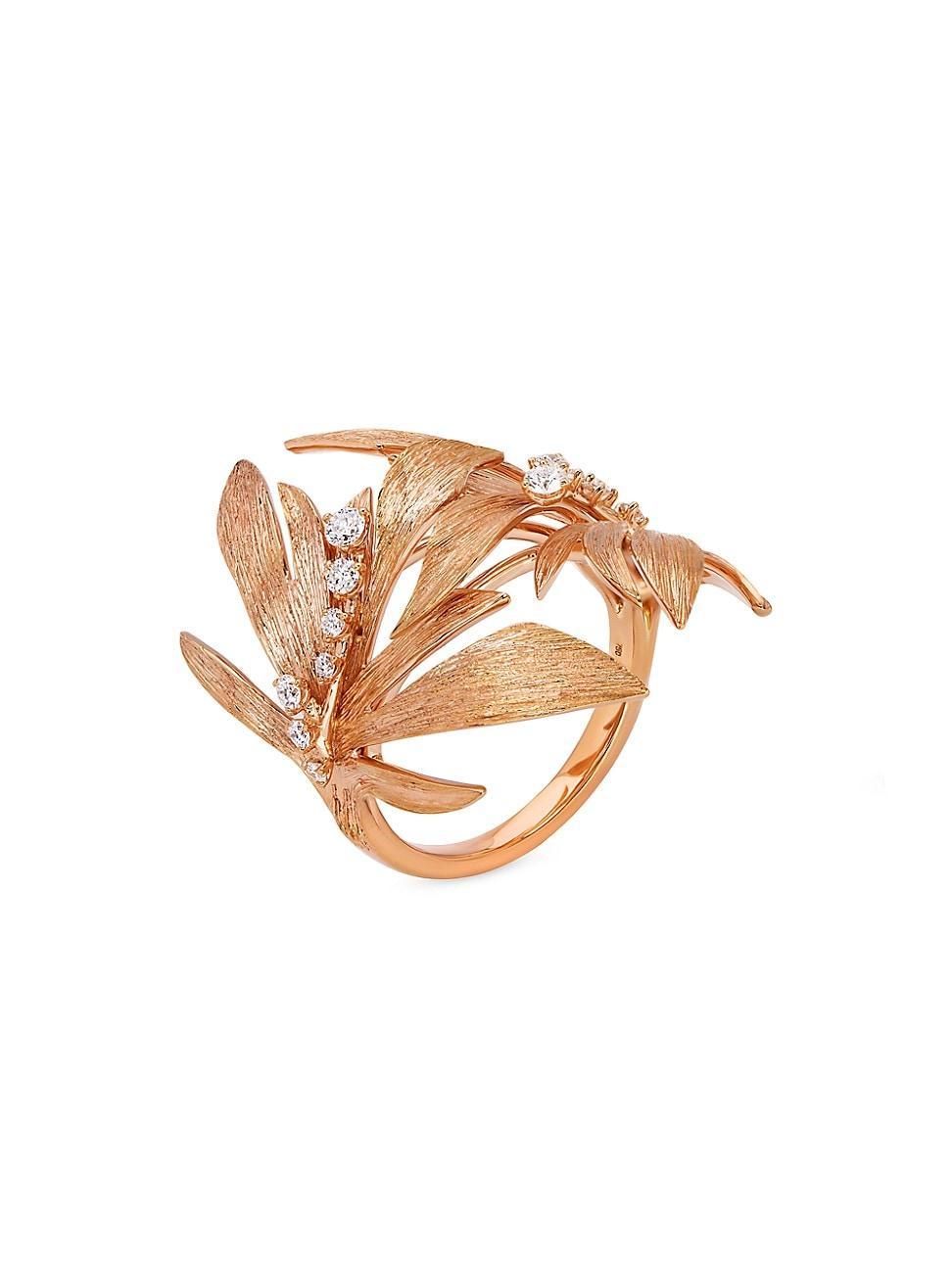 Womens Bahia 18K Pink Gold & Diamond Ring Product Image