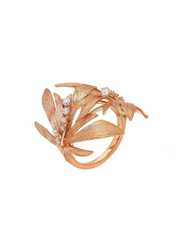 Womens Bahia 18K Pink Gold & Diamond Ring Product Image