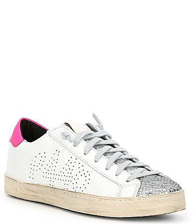 P448 Womens F23JOHN-w Embellished Lace Up Low Top Sneakers Product Image