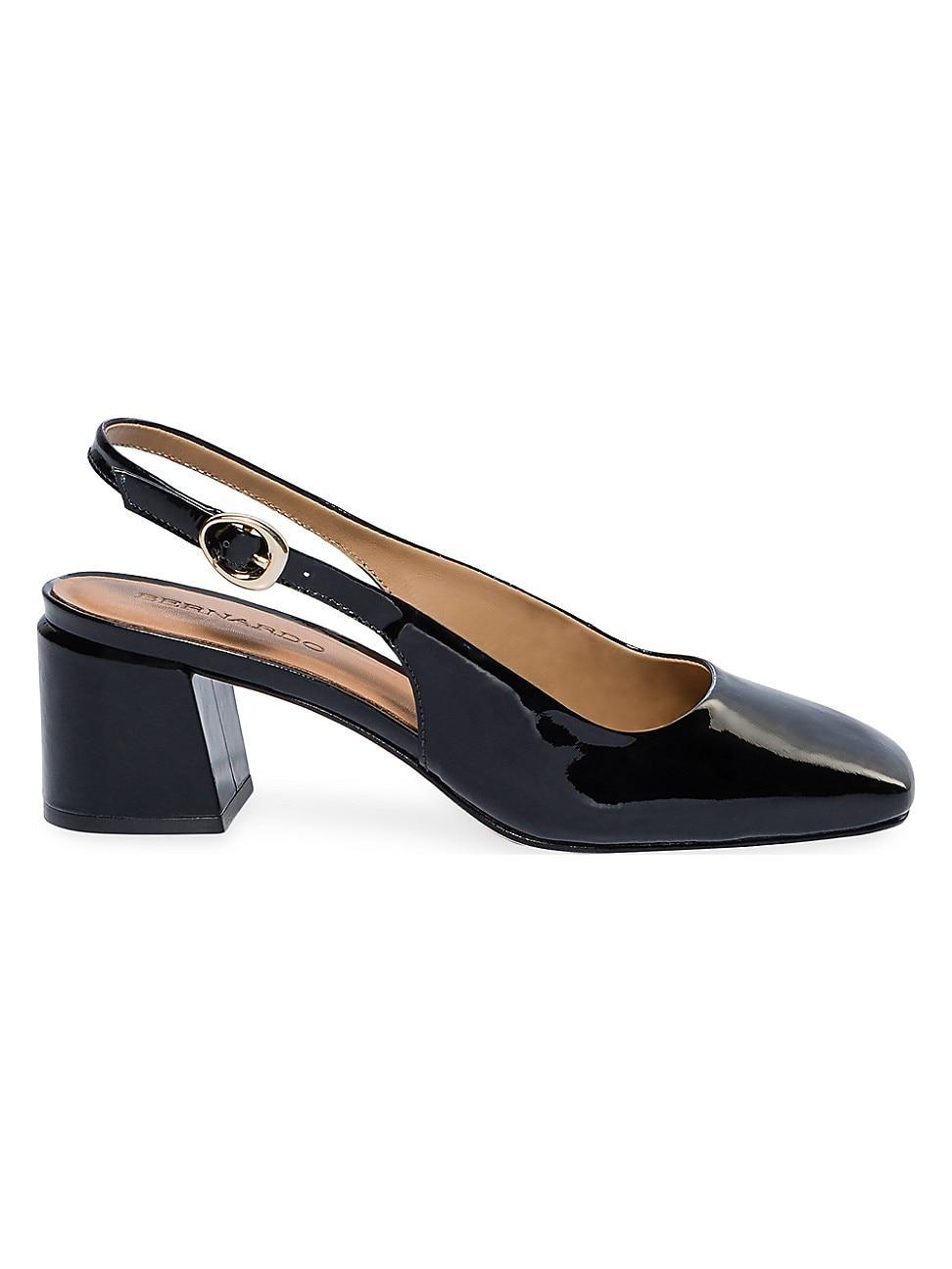 Womens Alexia Patent Block Heels Sling Product Image