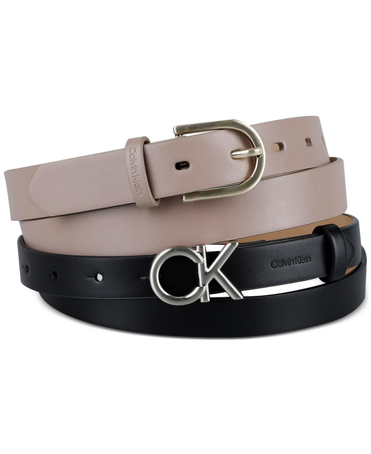 Calvin Klein Womens 2-Pc. Skinny Dress Belts Set - Bone Product Image