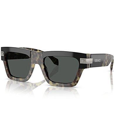 Versace Mens VE4464 55mm Havana Square Sunglasses Product Image