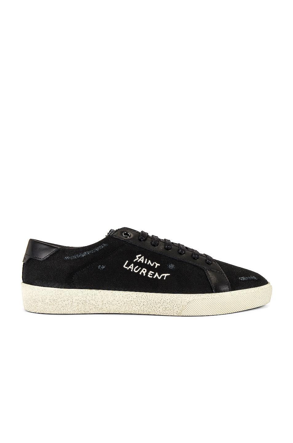 Saint Laurent SL/06 Signa Low Top Sneaker in Black & Black - Black. Size 40 (also in 43). Product Image