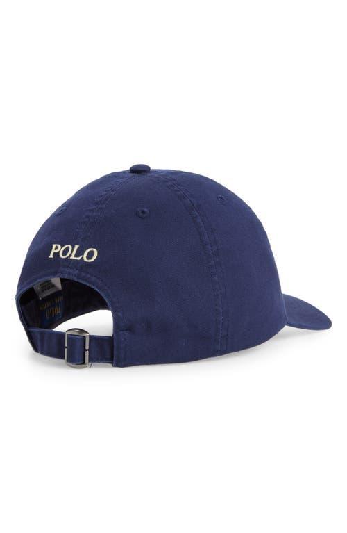 Embroidered Polo Pony Baseball Cap In Newport Navy Product Image