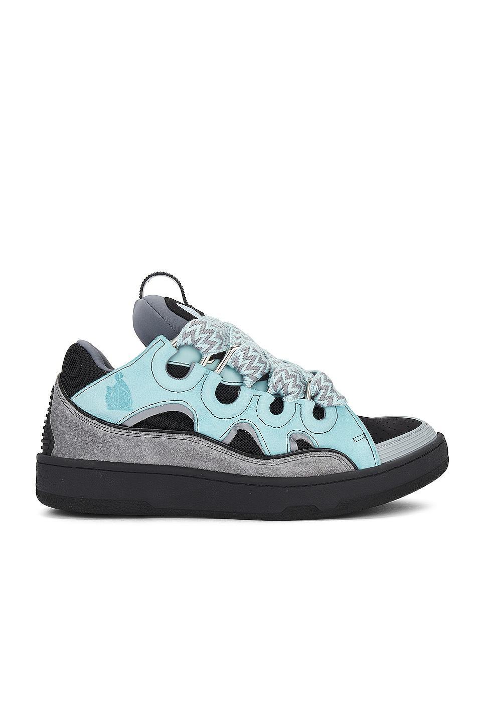 Lanvin Curb Sneaker in Light Blue & Anthracite - Grey. Size 41 (also in ). Product Image