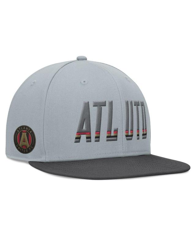 Mens Fanatics Branded Gray Atlanta United FC Smoke Snapback Hat Product Image