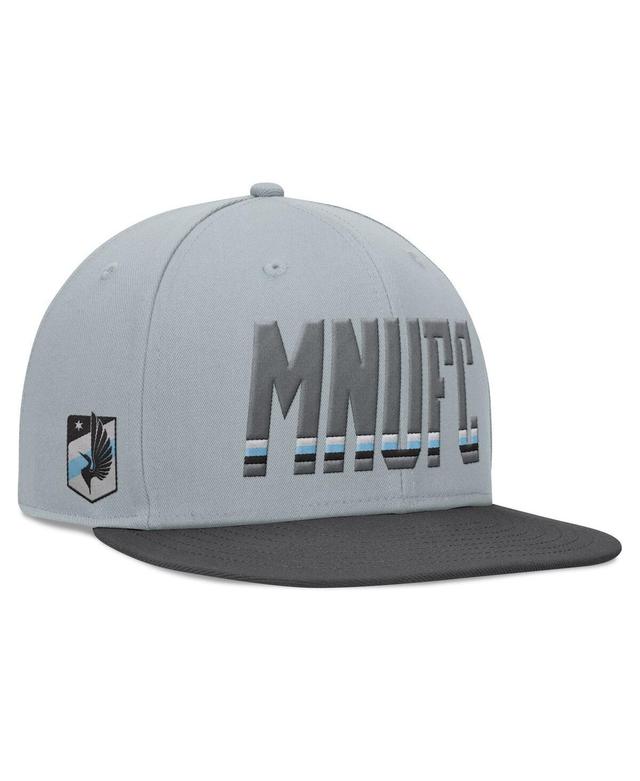 Mens Fanatics Branded Gray Minnesota United FC Smoke Snapback Hat Product Image