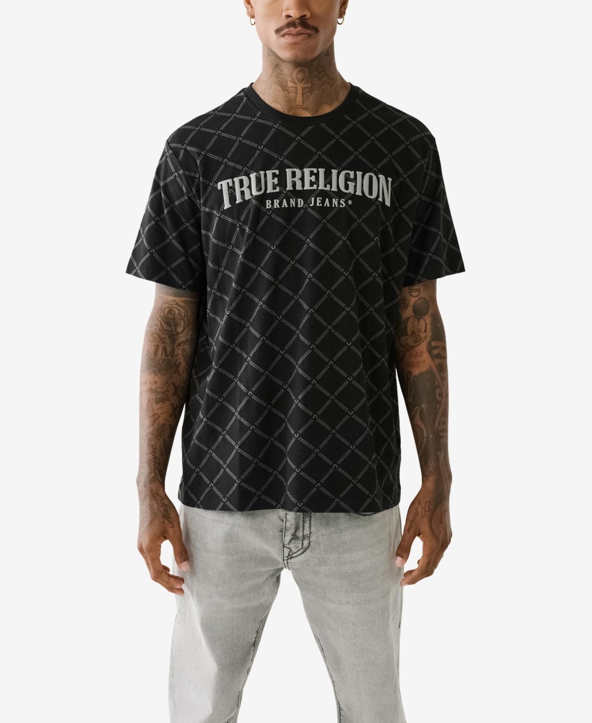 Mens True Religion Logo Monogram Tee | White | Product Image