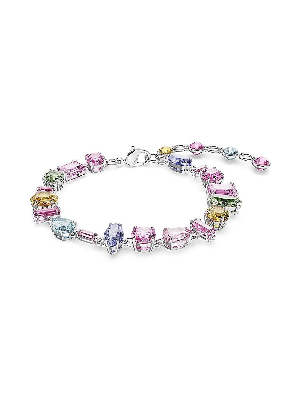 Swarovski Gema Multicolor Mixed Cut Bracelet in Rhodium Plated Product Image