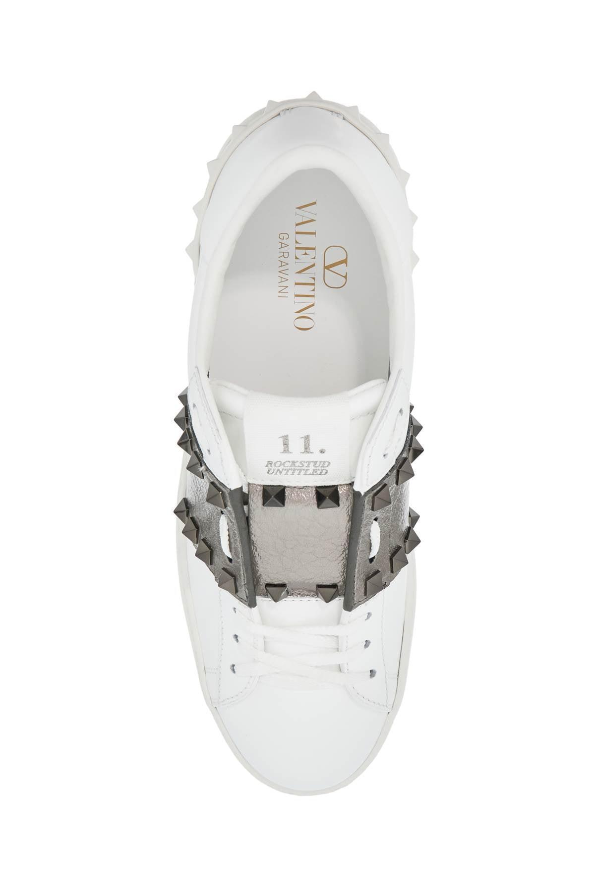 VALENTINO GARAVANI Women's Rockstud Untiled Sneaker In Biancoantr Product Image