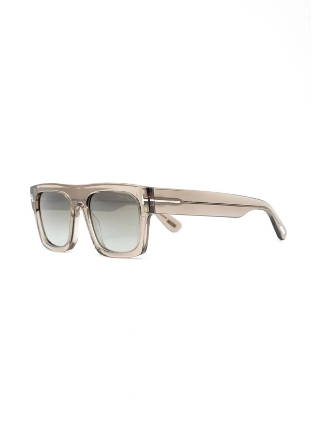 Transparent Square-frame Sunglasses In Grey Product Image