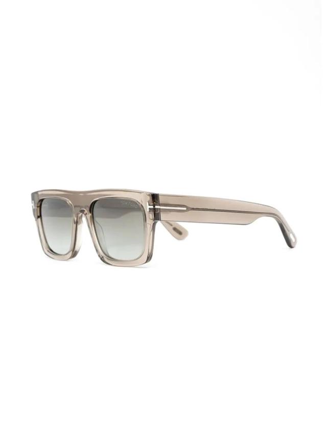 Transparent Square-frame Sunglasses In Grey Product Image