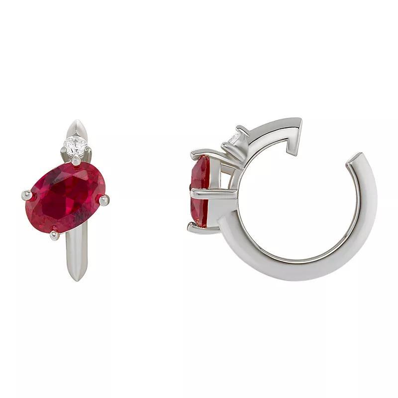 PRIMROSE Birthstone Cubic Zirconia Single Ear Cuff, Womens, Silver Tone January Product Image