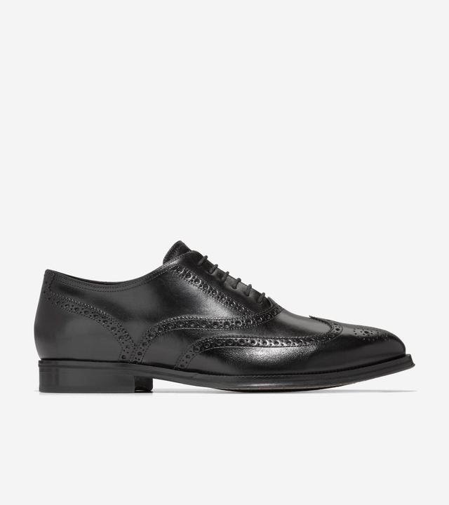 Cole Haan Mens Modern Classics Wingtip Oxford Shoes - Black Size 8 Product Image