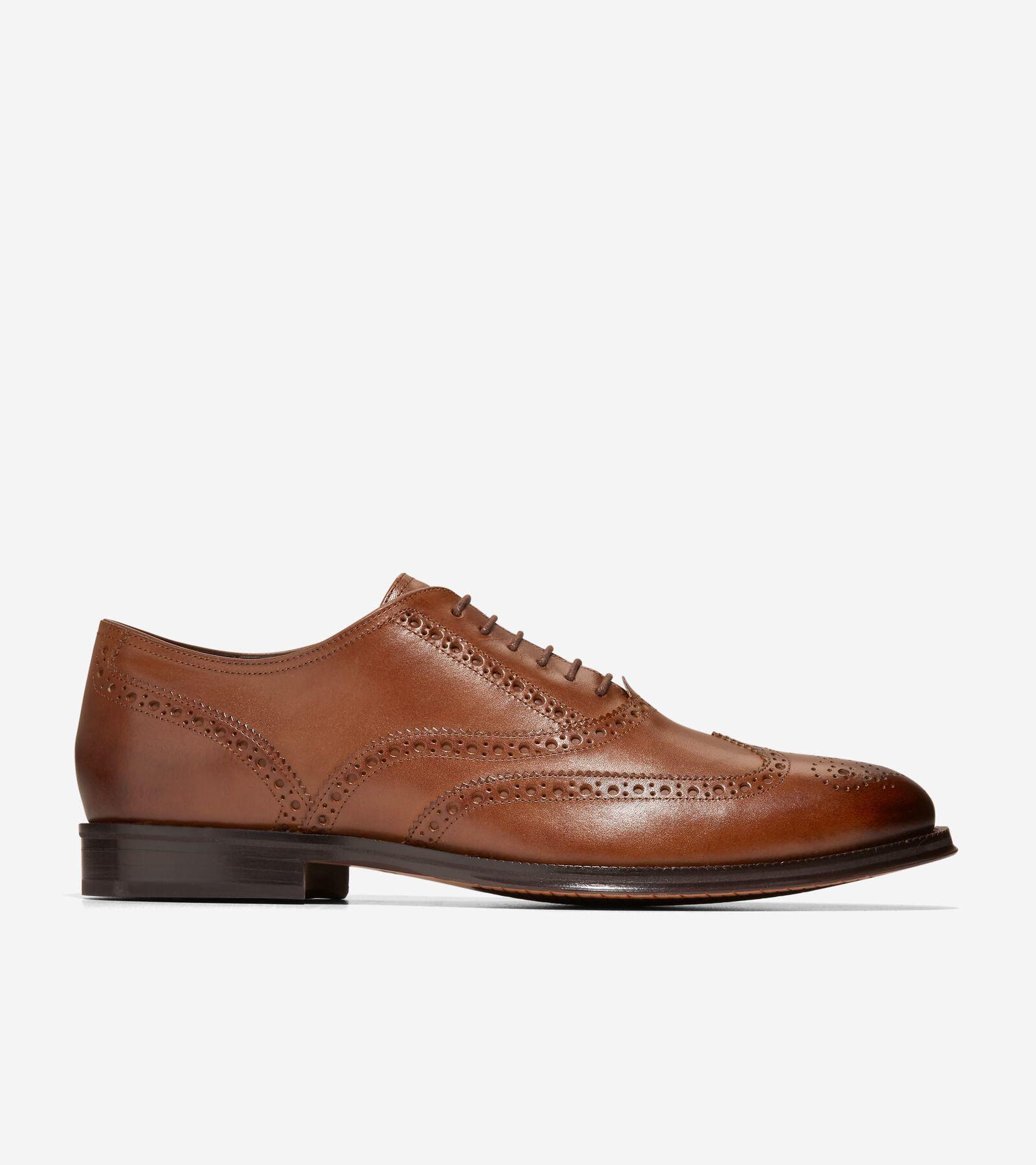 Cole Haan Mens Modern Classics Wingtip Oxford Shoes - Brown Size 13 Product Image