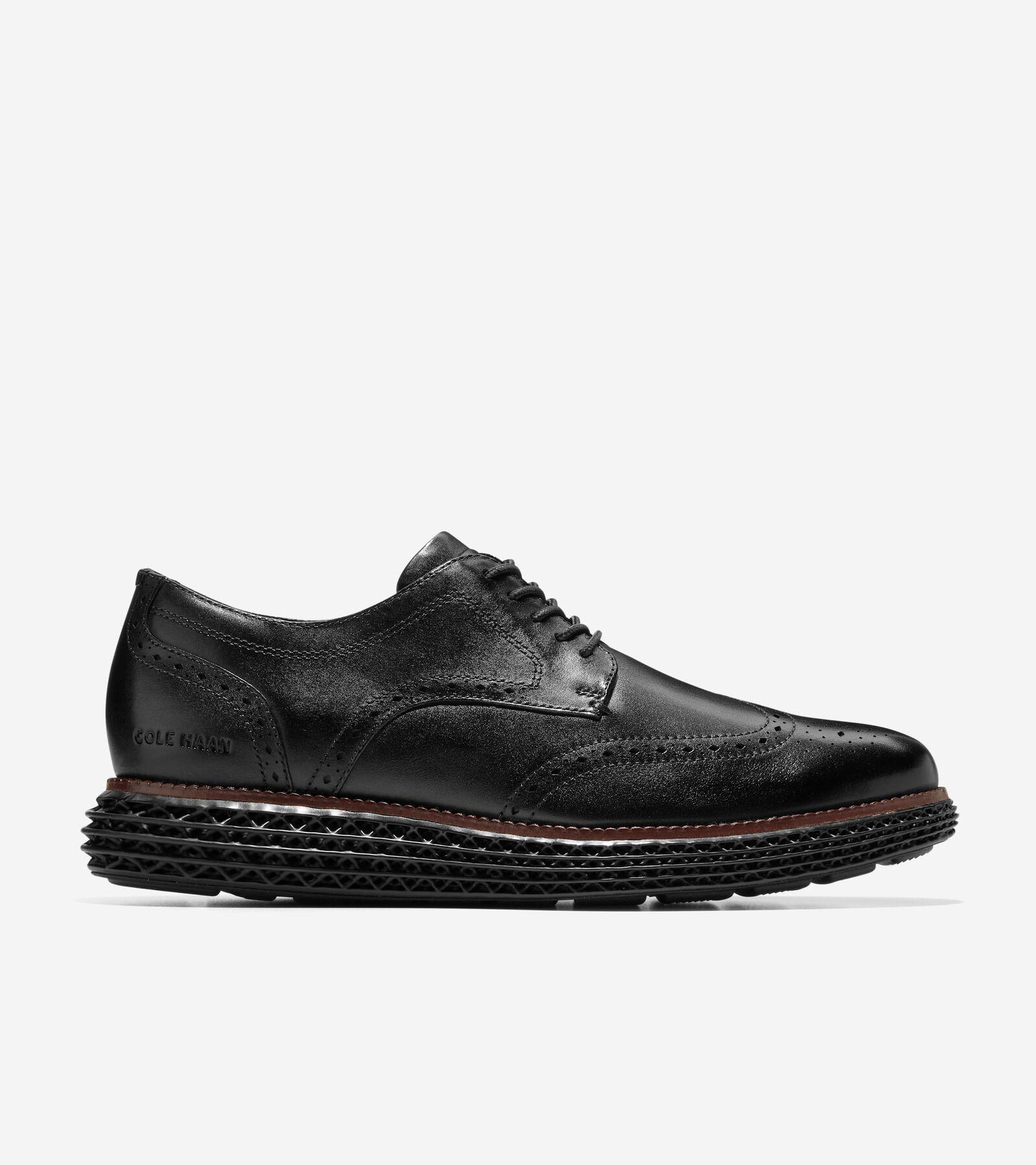 Cole Haan Mens riginal Grand 2.0 Wingtip Oxford Shoes Oxfords - Black Size 11 Product Image