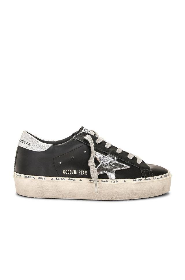 Golden Goose Hi Star Sneaker in Black & Silver - Black. Size 41 (also in 39). Product Image