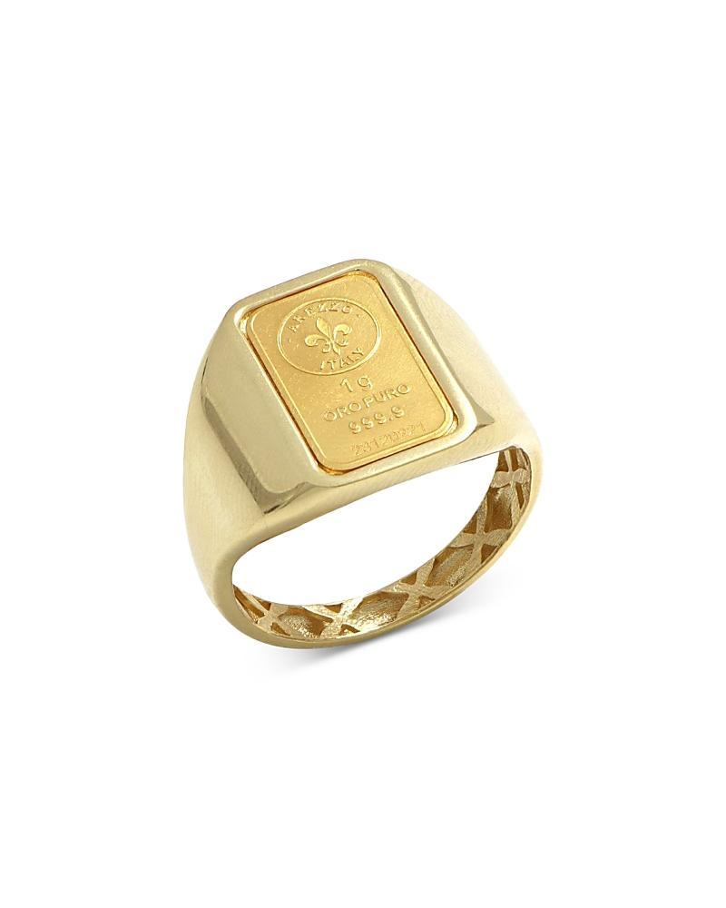 Bloomingdales Fine Collection Mens 14K Yellow Gold Ingot Signet Ring Product Image