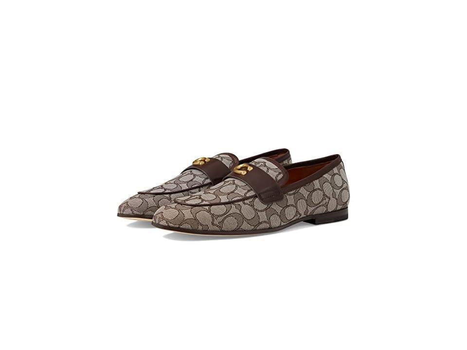 COACH Mens Sculpt C Signature Jacquard and Leather Loafers Product Image